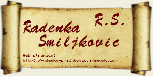 Radenka Smiljković vizit kartica